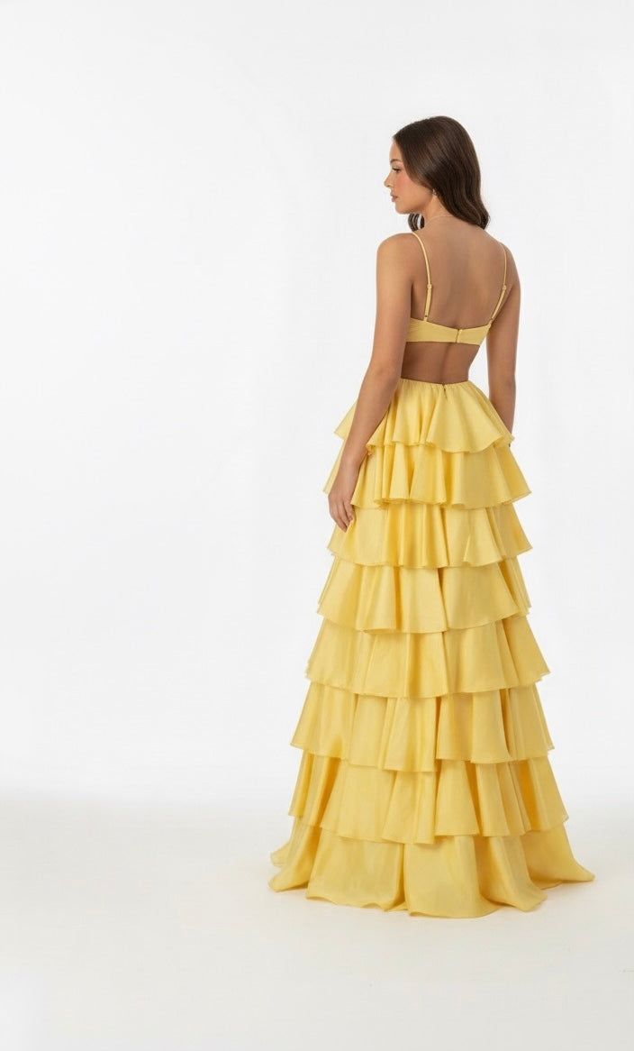 Sunny Cutout Ruffle Maxi Dress