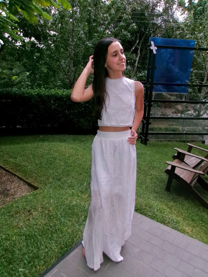 Eyelet Whisper white Set