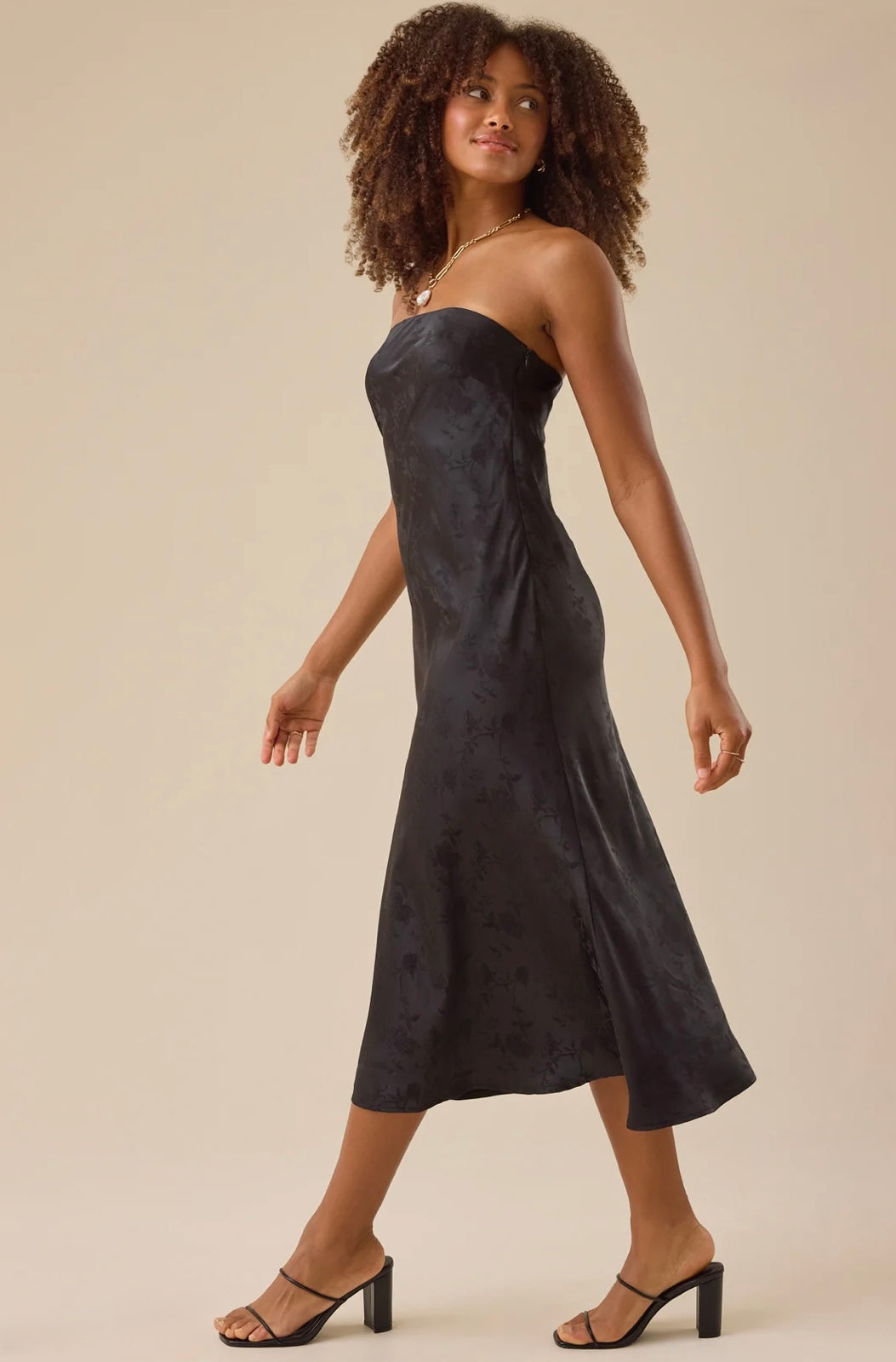 Carleigh Satin Midi Dress