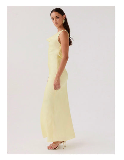 Be Mine Satin Maxi Dress