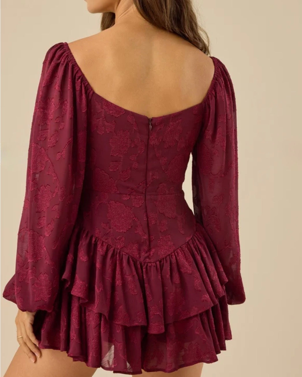 Tanner Jacquard Layered Romper