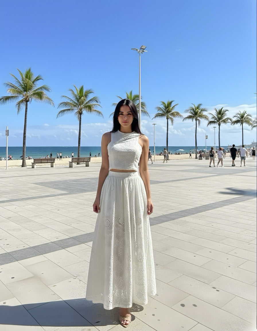 Eyelet Whisper white Set