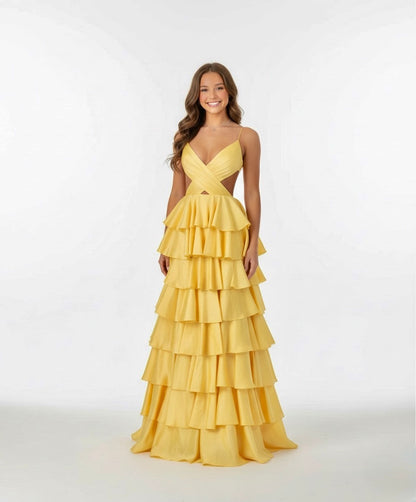 Sunny Cutout Ruffle Maxi Dress